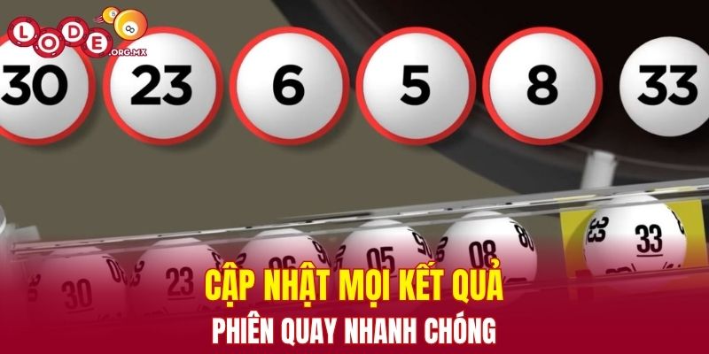 Cập nhật mọi kết quả phiên quay nhanh chóng