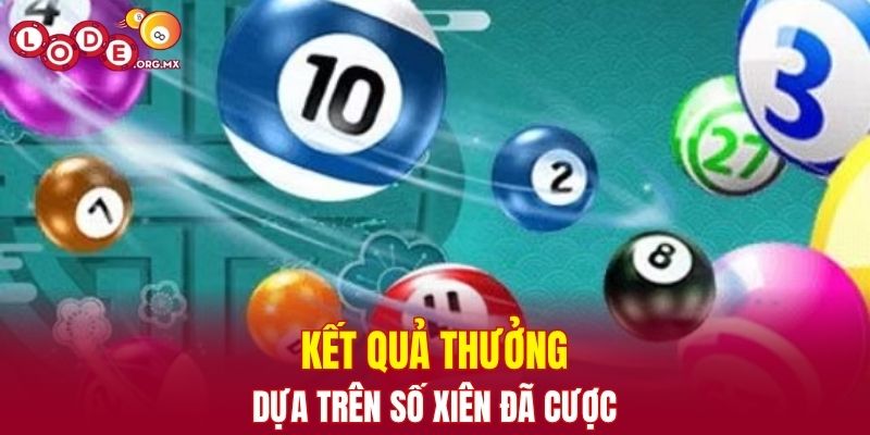 Kết quả thưởng dựa trên số xiên đã cược