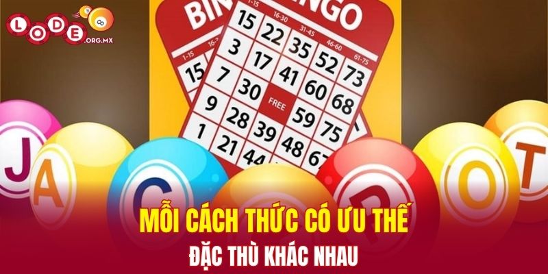 Mỗi cách thức có ưu thế đặc thù khác nhau